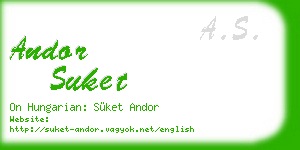 andor suket business card